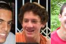 A combination of undated family handout pictures made on June 18, 2014 shows the three Israeli teenagers kidnapped and murdered