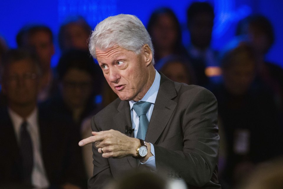 Former U.S. President Bill Clinton speaks during an interview at the Clinton Global Initiative in New York