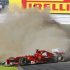Ferrari Formula One driver Alonso loses control of his car in the first corner of the Japanese F1 Grand Prix at the Suzuka circuit
