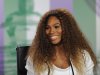 In this photo taken on Sunday, June 23, 2013 and made available by The All England Lawn Tennis & Croquet Club Wimbledon, defending women's champion Serena Williams of the United States speaks to the media during a press conference at Wimbledon. The Championships start Monday, with Serena Williams attempting to win the title for the sixth time. (AP Photo/Jon Buckle/AELTC)