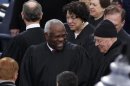 File photo of U.S. Supreme Court Justice Thomas arriving for inauguration ceremonies at the U.S. Capitol in Washington