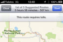This screen shot taken Tuesday, Dec. 11, 2012, of an iPhone's Apple mapping application shows the service placing the city of Mildura 70 kilometers (44 miles) away in the Murray Sunset National Park, a desert-like 5,000 square kilometer (1,900 square mile) region with scorching temperatures and virtually no mobile phone reception. Australian police are warning the public that errors in Apple's much-maligned mapping application are leading drivers headed to the southern city to take a potentially "life-threatening" wrong turn into the middle of a remote state park. (AP Photo)
