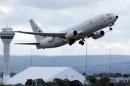 File photo of a U.S. Navy P-8 Poseidon aircraft taking off from Perth International Airport.