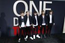 Members of British boy band One DIrection arrive for the premiere of their documentary film "This is Us" in New York