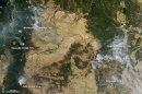 Northwestern Wildfires Spotted from Space