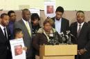 Rice, the mother of Tamir Rice, speaks during a news conference in Cleveland