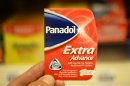 A box of Panadol pain relief tablets is seen at a pharmacy in London