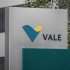 Vale's logo is pictured outside their central sales office in Saint-Prex near Geneva