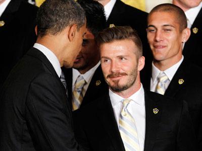 Obama welcomes Beckham, Galaxy to White House