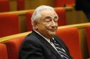 Former International Monetary Fund chief Dominique Strauss-Kahn attends a French Senate commission inquiry on the role of banks in tax evasion in Paris