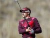 Poulter of England watches his second shot on the 17th hole during the second round of the WGC-Accenture Match Play Championship golf tournament in Marana