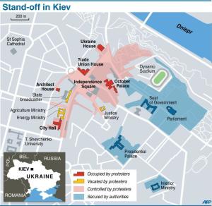 Map of Kiev locating public buildings occupied by &nbsp;&hellip;