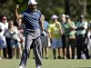 Tiger Woods reacts to his approach shot to the 15th green during the third round of the Masters golf tournament Saturday, April 13, 2013, in Augusta, Ga. (AP Photo/David Goldman)