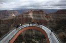 File of a skywalk extending out over the Grand Canyon on the Hualapai Indian Reservation