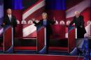 Democratic U.S. presidential candidate Clinton speaks as she discusses issues with O'Malley and Sanders at the NBC News - YouTube Democratic presidential candidates debate in Charleston
