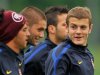 Wilshere (R) insisted that he had only been joking in the tweets about Frimpong scoring