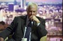 Chris Patten, chairman of the BBC Trust, waits to speak on the Andrew Marr political talk show at BBC studios in London