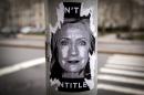 A Hillary Clinton sticker is pictured on a street post near her campaign headquarters in the Brooklyn borough of New York