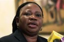 Chief Prosecutor Bensouda of the ICC addresses a media briefing in Nairobi