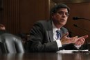 Jack Lew, President Barack Obama's nominee to lead the U.S. Treasury Department, testifies before the Senate Finance Committee on Capitol Hill in Washington