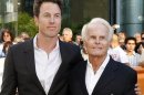 Producer Dean Zanuck poses with his father Richard D. Zanuck at the gala presentation for the film "Get Low" at the 34th Toronto International Film Festival in Toronto