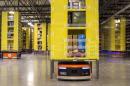 Kiva robots move inventory at an Amazon fulfilment center in Tracy, California