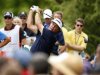 Mickelson of the U.S. watches his shot on 8th hole during the Wells Fargo Championship PGA golf tournament in Charlotte