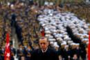 Turkey's President Tayyip Erdogan attends a Republic Day ceremony at Anitkabir in Ankara