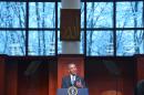 US President Barack Obama speaks at the Islamic Society of Baltimore, in Windsor Mill, Maryland on February 3, 2016