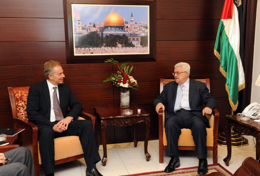 President Mahmoud Abbas Meets With Envoy Of The Quartet On The Middle East Tony Blair