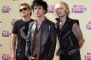 The Rock group Green Day arrive for the 2012 MTV Video Music Awards in Los Angeles