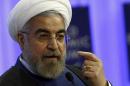 Iran's President Rouhani speaks during session of World Economic Forum in Davos