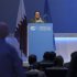 South Africa's Minister of Water and Environmental Affairs Edna Molewa addresses delegates during the United Nations Framework Convention on Climate Change in Doha