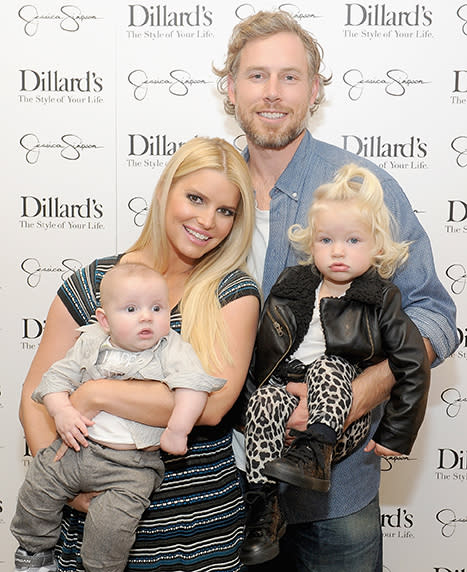 Jessica Simpson, Fiance Eric Johnson, and Children Maxwell and Ace Look Adorable in First Family Red Carpet Event: Picture