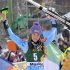 Maze of Slovenia celebrates after winning the World Cup Women's Slalom race in Maribor