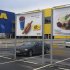 Advertising for Ikea meat balls at the parking area at an Ikea store in Malmo  Sweden Monday Feb. 25, 2012. Furniture retailer Ikea says it has halted all sales of meat balls in Sweden after Czech authorities detected horse meat in frozen meatballs that were labeled as beef and pork. (AP Photo/Johannes Cleris)  SWEDEN OUT