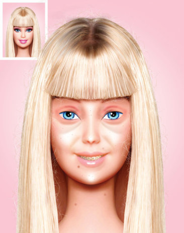Barbie sin maquillaje / Foto: Eddie Aguirre http://imgur.com/gallery/tJI7D