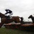 Gillies on Brindisi Breeze jumps the last fence to go on and win The Novices' Hurdle Race at the Cheltenham Festival horse racing meet in Gloucestershire