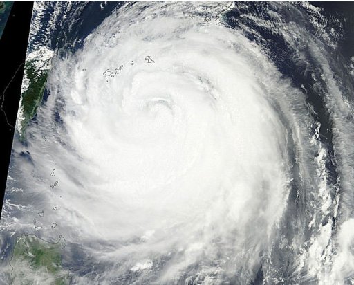 This NASA satellite image shows typhoon Soulik approaching Taiwan, on July 12, 2013