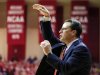 Indiana head coach Tom Crean encourages his team during the first half of an NCAA college basketball game against North Carolina, Tuesday, Nov. 27, 2012, in Bloomington, Ind. (AP Photo/Darron Cummings)