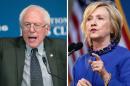 Democratic presidential candidates Hillary Clinton (R) and Bernie Sanders (L) will face off in Las Vegas in the party's first debate of the 2016 campaign on October 13, 2015