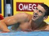 Phelps smiles after the men's 200m freestyle final during the U.S. Olympic swimming trials in Omaha