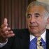 Investor Carl Icahn speaks at the Wall Street Journal Deals & Deal Makers conference, held at the New York Stock Exchange