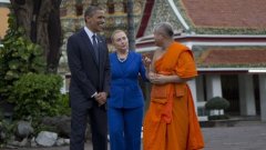 ap obama clinton thailand lt 121118 wblog Clinton, Obama Slip in Popularity; Uncertainty About Rubio Stays High