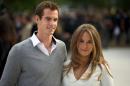 British tennis player Andy Murray (L) and girlfriend Kim Sears arrive at London Fashion Week on September 17, 2012