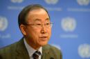 UN Secretary-General Ban Ki-moon makes an announcement at the UN headquarters in New York on January 19, 2014