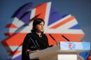 Chairman of the Conservative Party, Sayeeda Warsi delivers a speech during the first day of the Conservative conference at the International Convention Centre in Birmingham, central England, on October 3, 2010