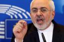 Iran's Foreign Minister Javad Zarif speaks after attending the EU Parliament Committee on Foreign Affairs, in Brussels