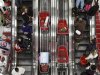 Shoppers ride an escalator at a Target Store in Chicago