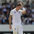 England's Pietersen holds his head during his innings of 149 during the second cricket test match against South Africa at Headingley cricket ground in Leeds